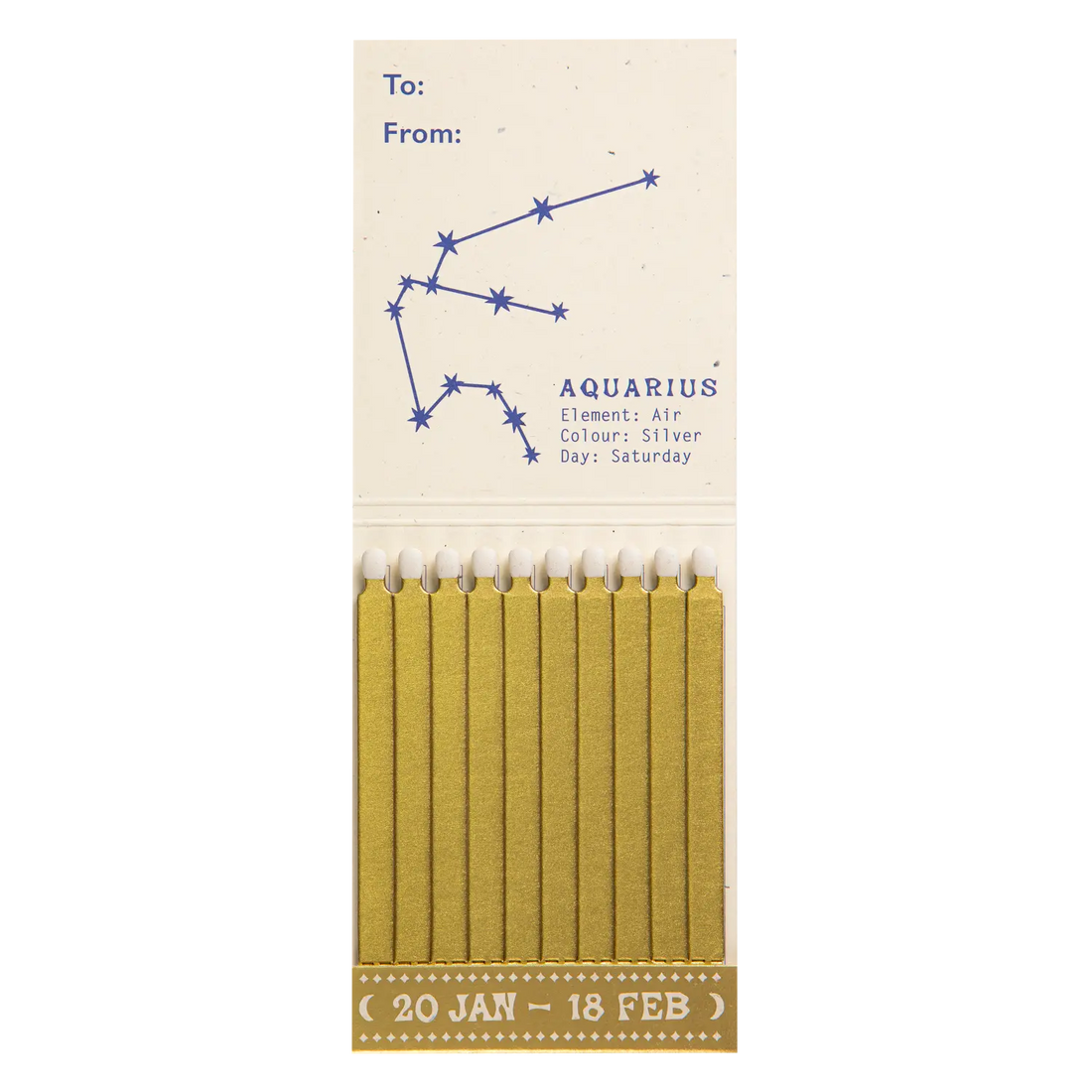 Archivist Aquarius Zodiac Matchbook