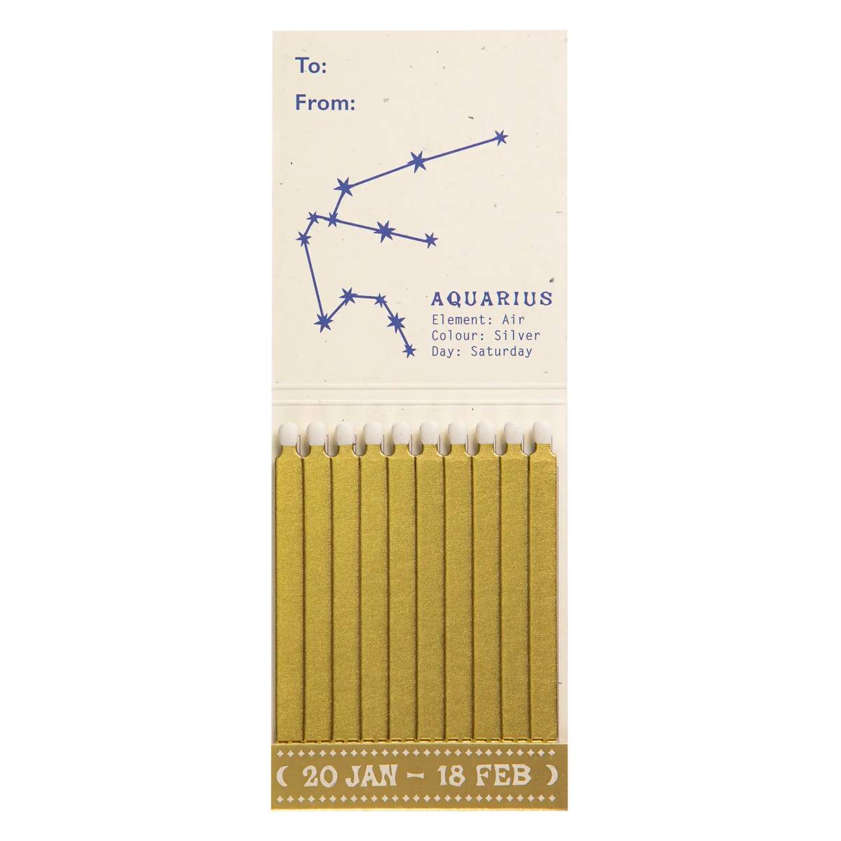 Archivist Aquarius Zodiac Matchbook