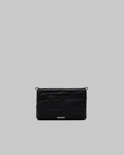 TOPOLOGIE Flat Sacoche Small Black Tech Sateen
