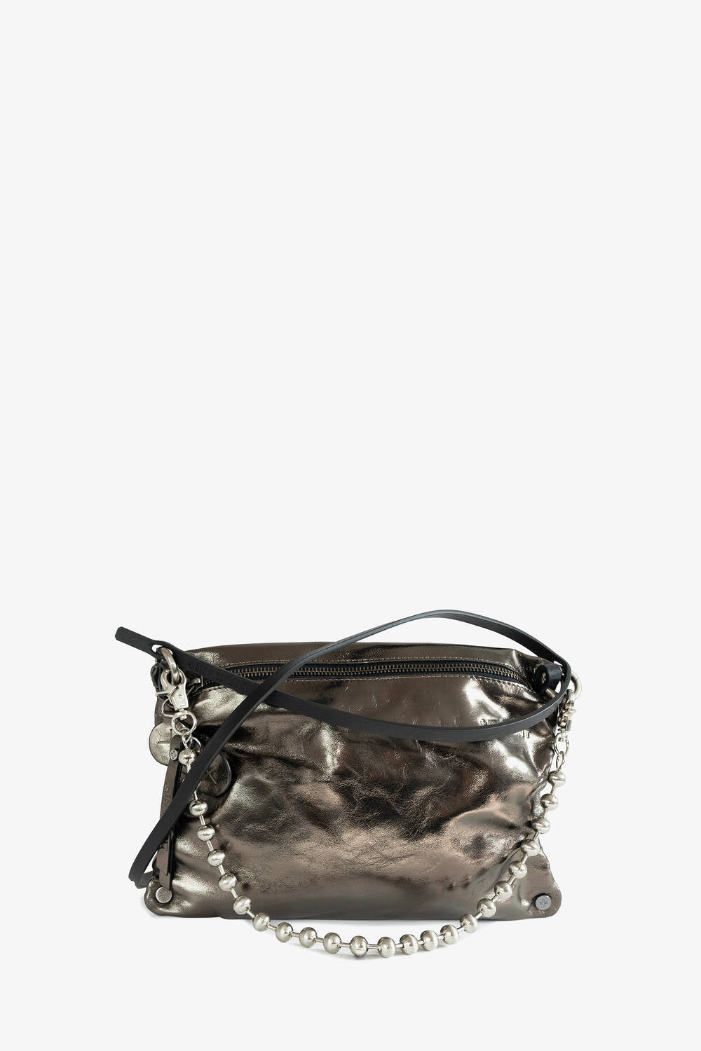 INA KENT Moonlit Bag - metallic dark anthra