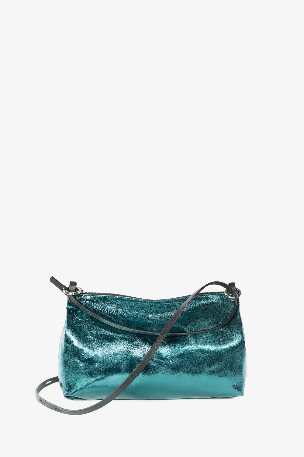 INA KENT Ornament Bag- crackled dark teal