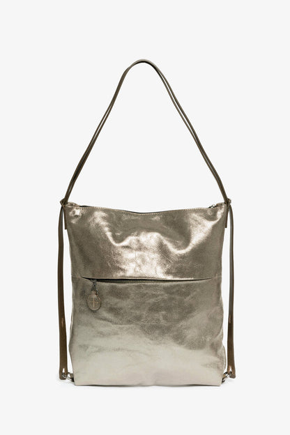 INA KENT Sher Bag- Crackled Anthra