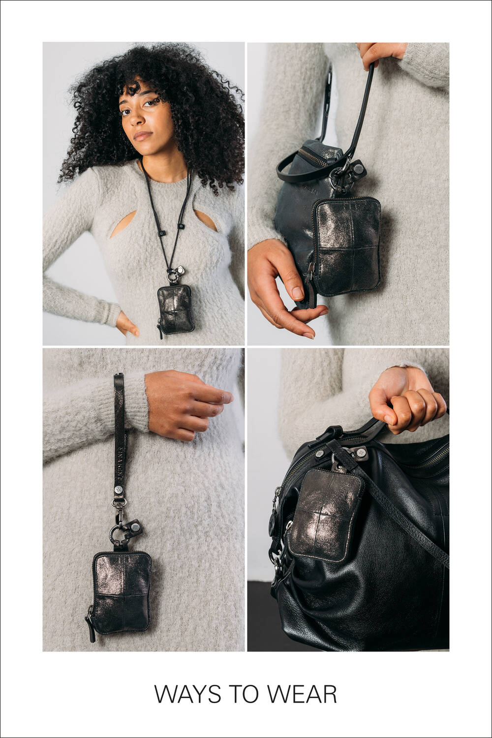 INA KENT X.Lomi Bag- Crackled Navy