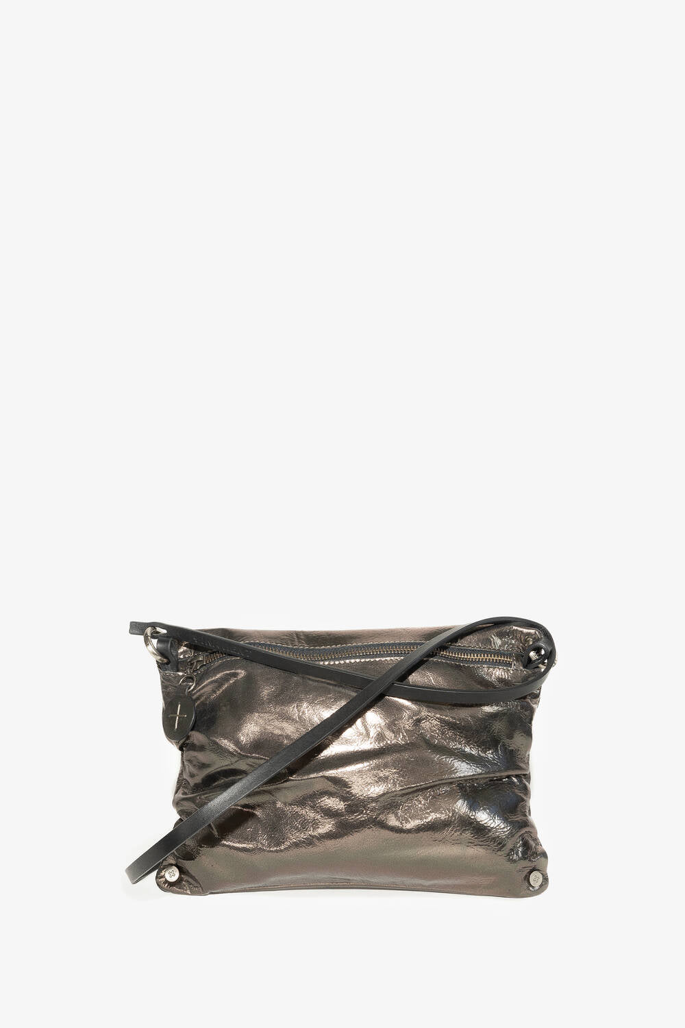 INA KENT Moonlit Bag - metallic dark anthra