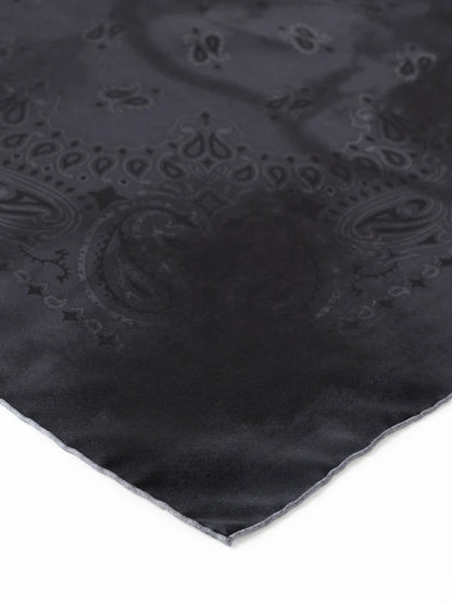 Manipuri Silk Scarf Vintage Bandana grey