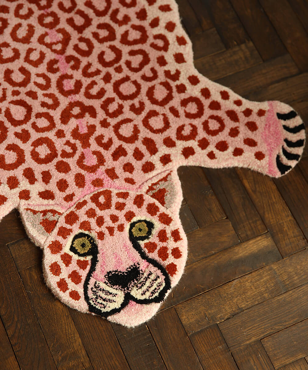 Doing Goods Pinky Leopard Rug Large