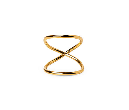 BEATRIZ PALACIOS A02-SUS Thick Infinity Ring Gold