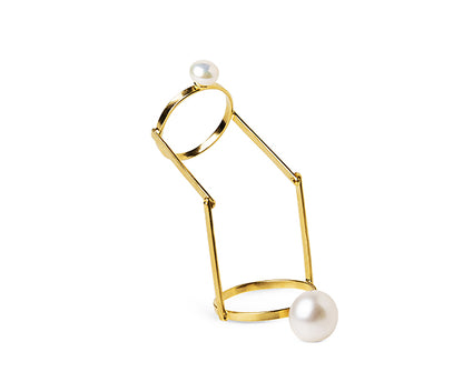 BEATRIZ PALACIOS A05-BLITZ Articulated Pearls Ring