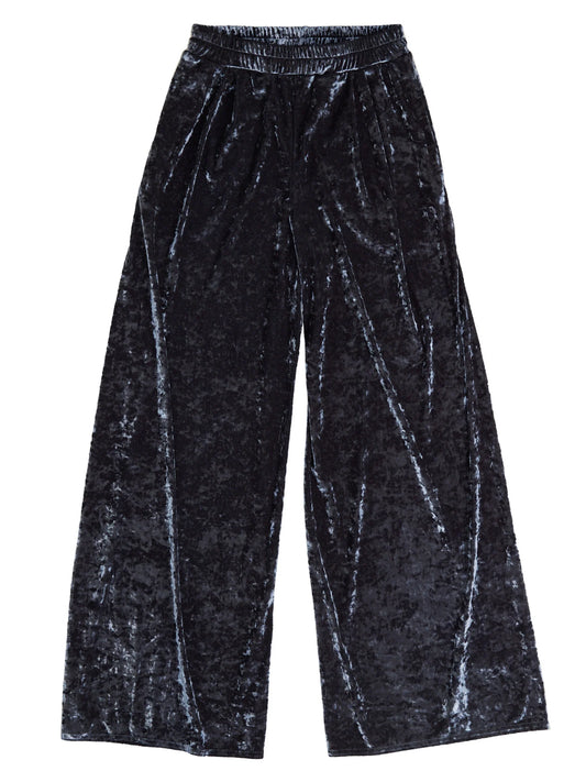 Simone Wild Velvet Pocket Pants Hammered Velvet Metall