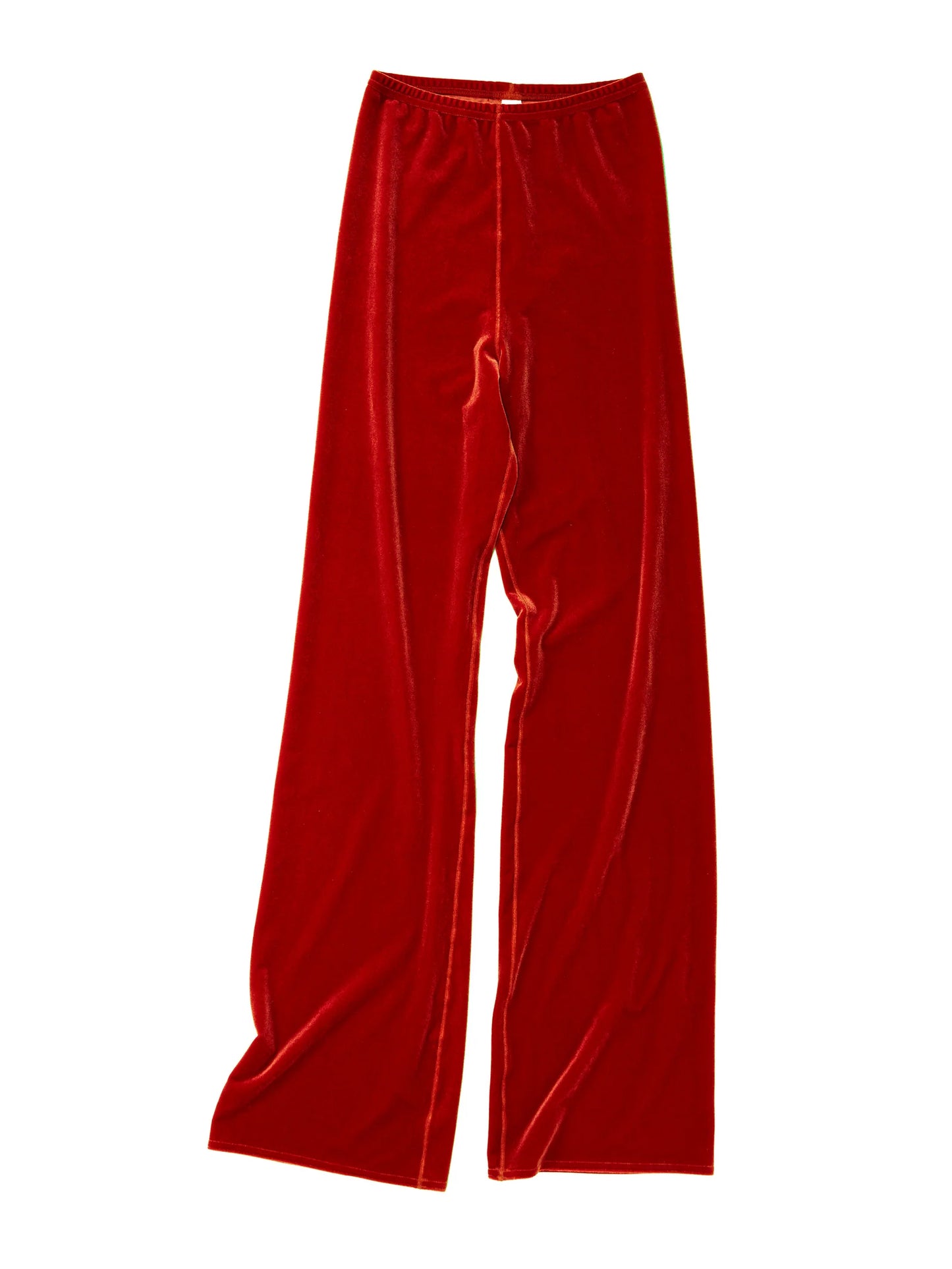 Simone Wild Velvet Wide Leg Pants - firered