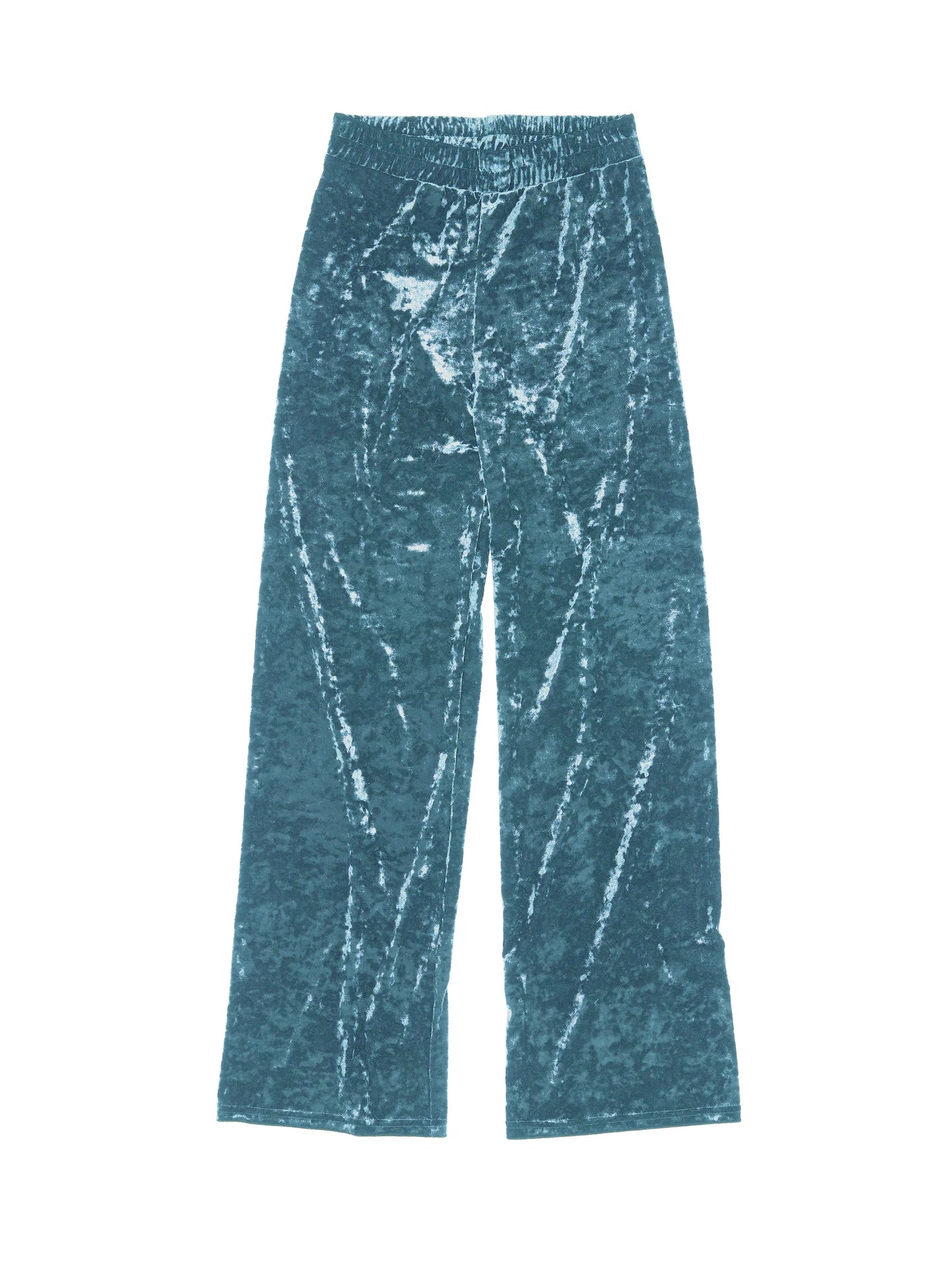 Simone Wild Hammered Velvet Pocket Pants- Jade