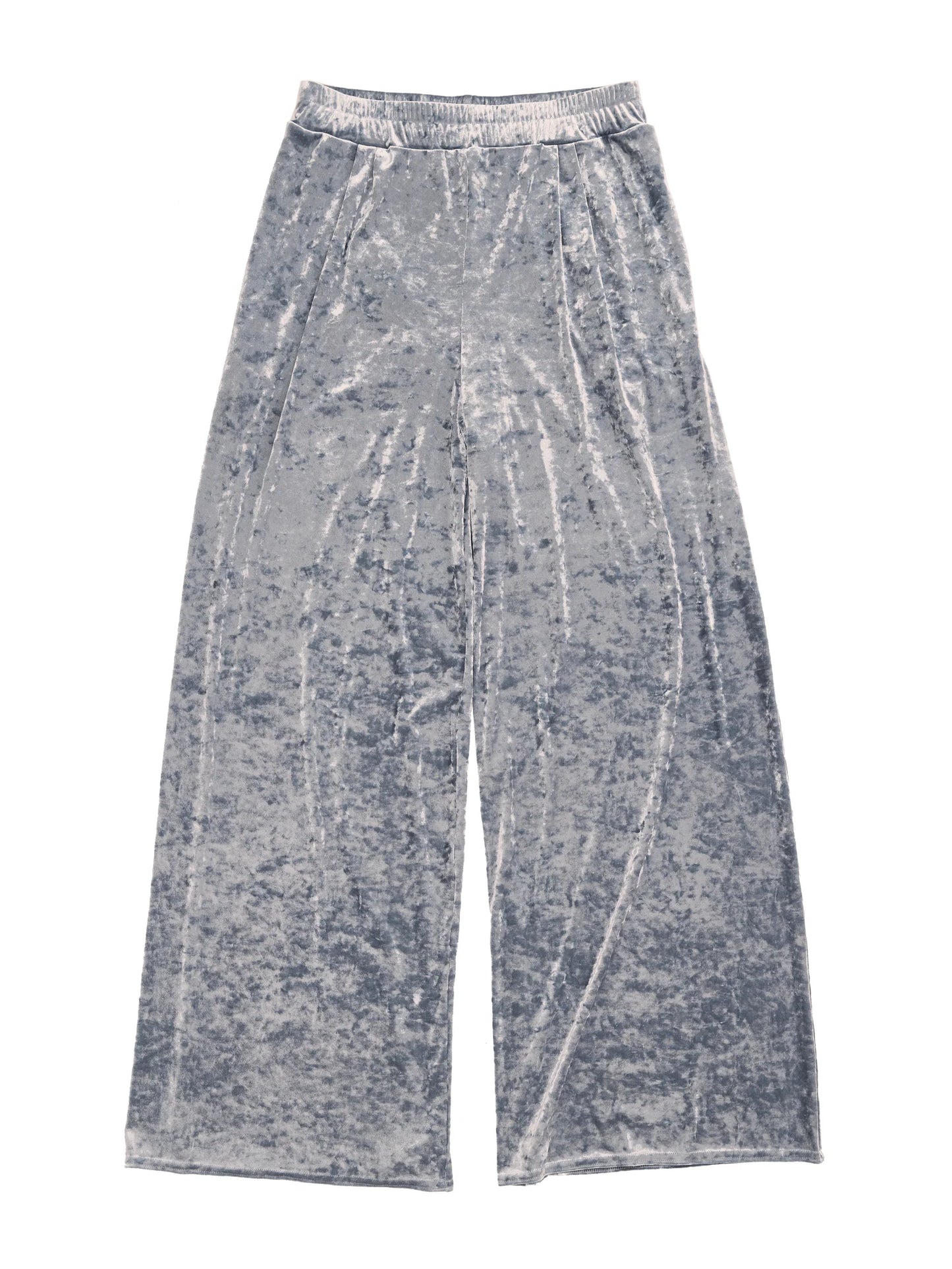 Simone Wild Hammered Velvet Pocket Pants - silver