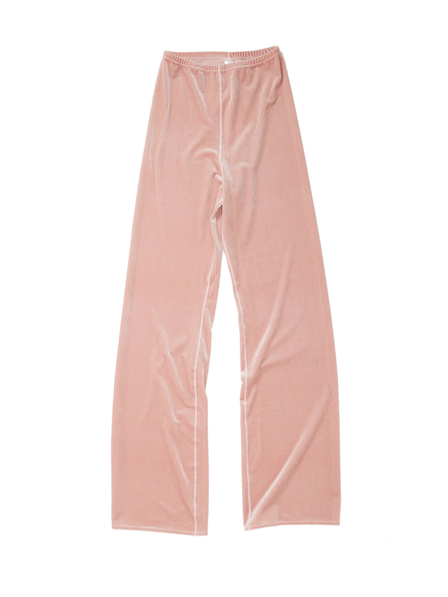 Simone Wild Velvet Wide Leg Pants - light pink