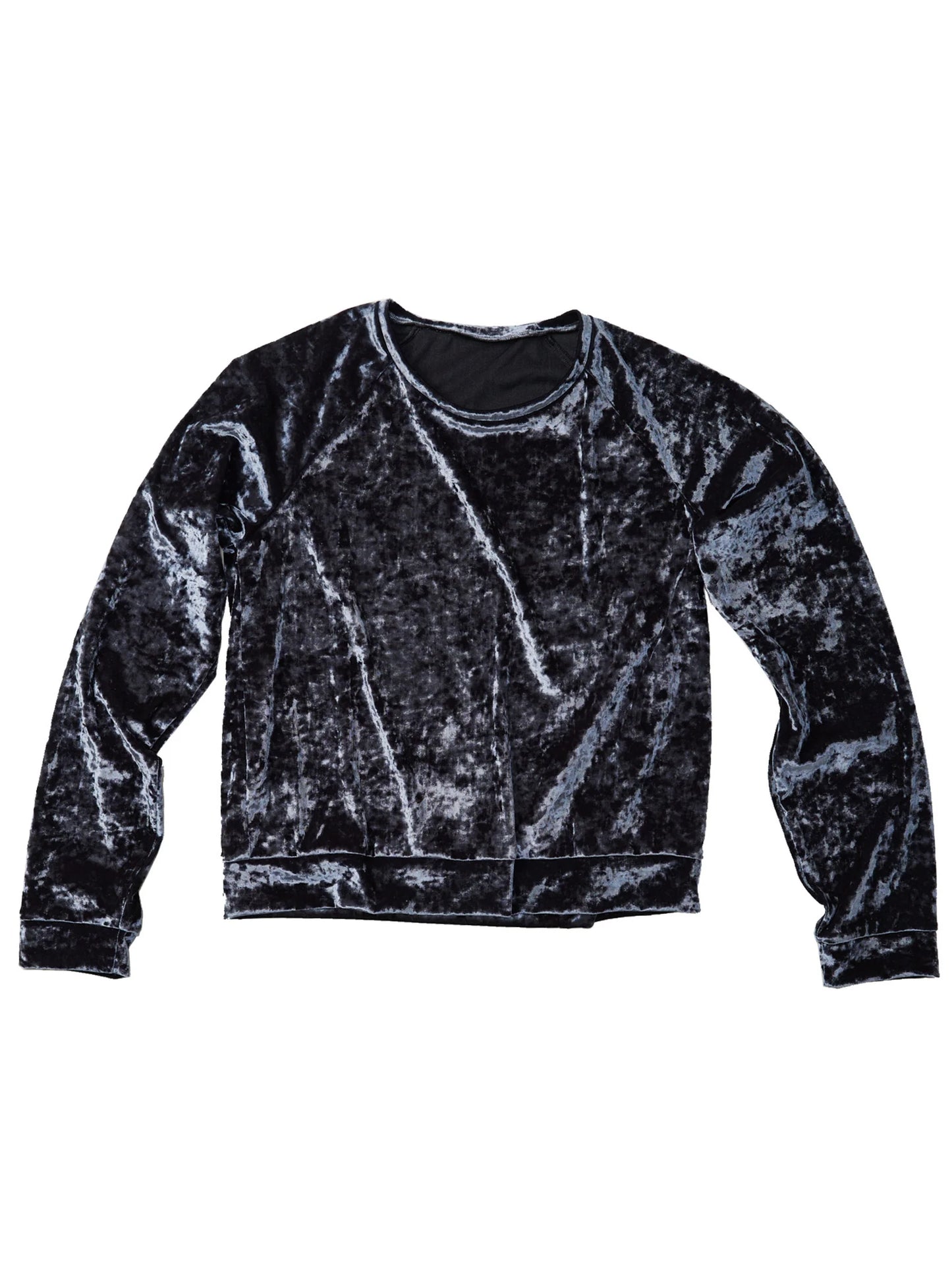 Simone Wild Hammered Velvet Raglan Sweater - metall